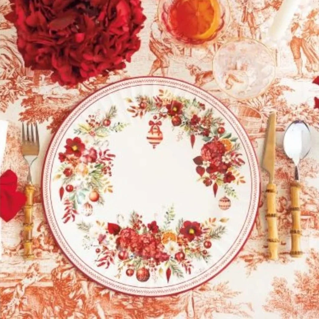 Sottopiatti Rossi Christmas Bouquet ø 33 cm 6pz GIVI ITALIA