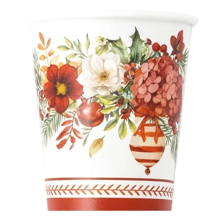 Bicchieri Rossi Christmas Bouquet 250cc 8pz GIVI ITALIA
