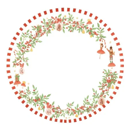 Sottopiatti Rossi Christmas Vintage 33 cm 6pz GIVI ITALIA