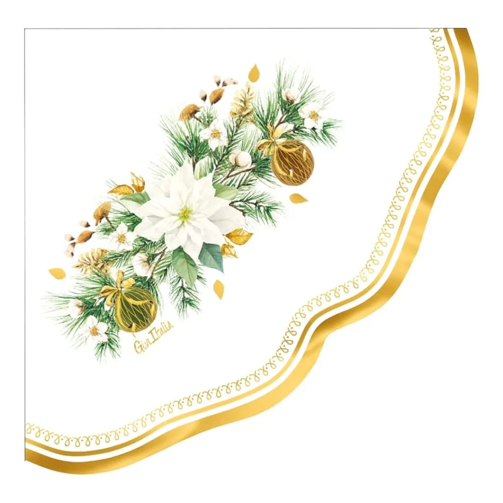 Tovaglioli Liberty Noel Oro 33x33 cm 16 pz GIVI ITALIA