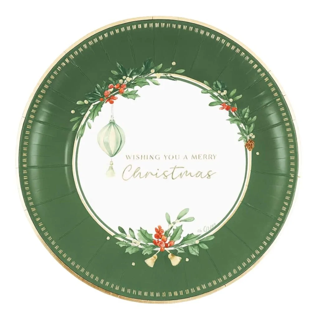 Piatti Fondi Verdone Merry Christmas To You 24 cm 8pz GIVI