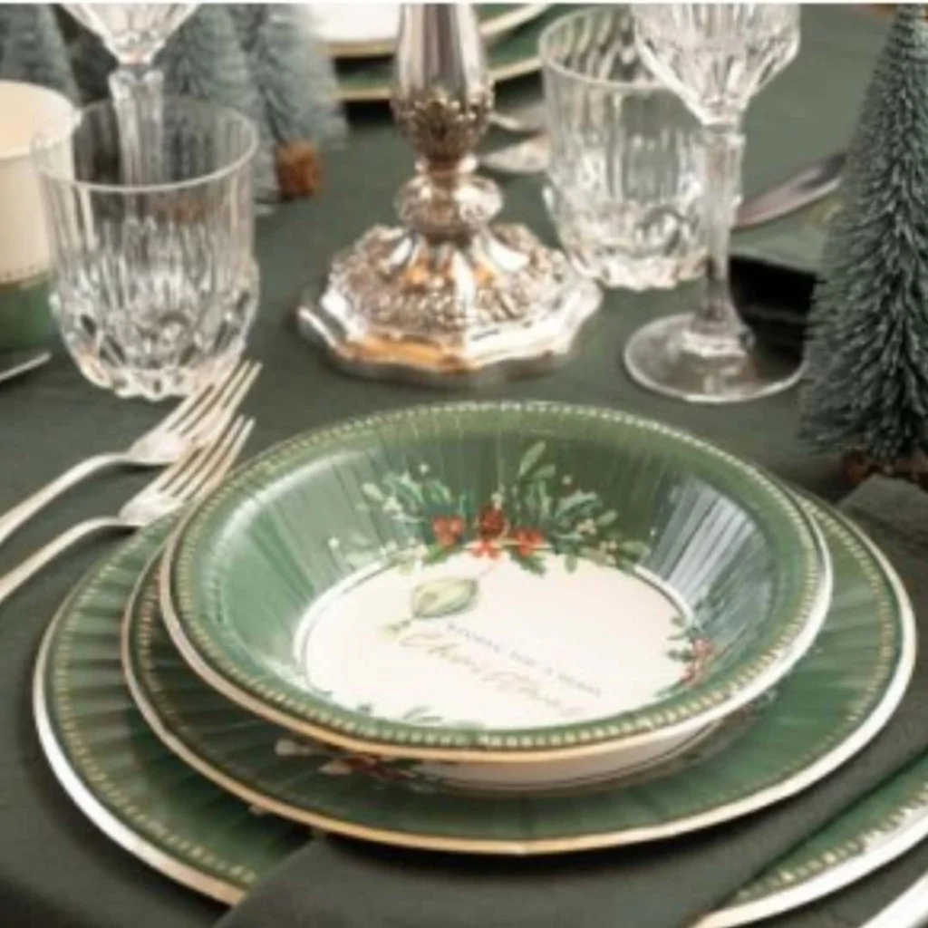 Piatti Fondi Verdone Merry Christmas To You 24 cm 8pz GIVI