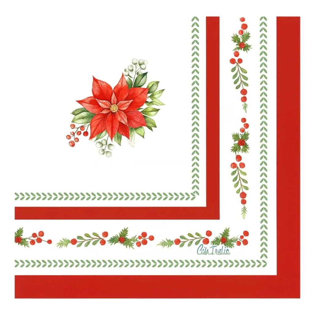 Tovaglioli Rossi Red Royal 33x33 cm 16 pz GIVI ITALIA