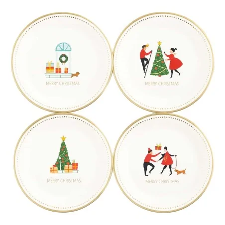 Piatti Piani Oro Christmas Story 23 cm 8pz GIVI ITALIA