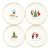 Piatti Piani Oro Christmas Story 23 cm 8pz GIVI ITALIA