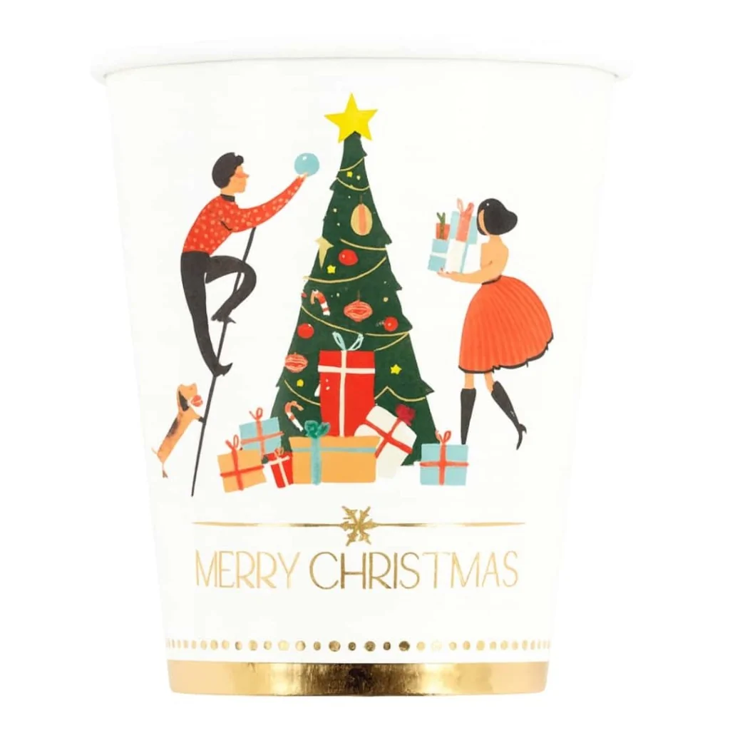 Bicchieri Oro Christmas Story 250 cc 8pz GIVI ITALIA