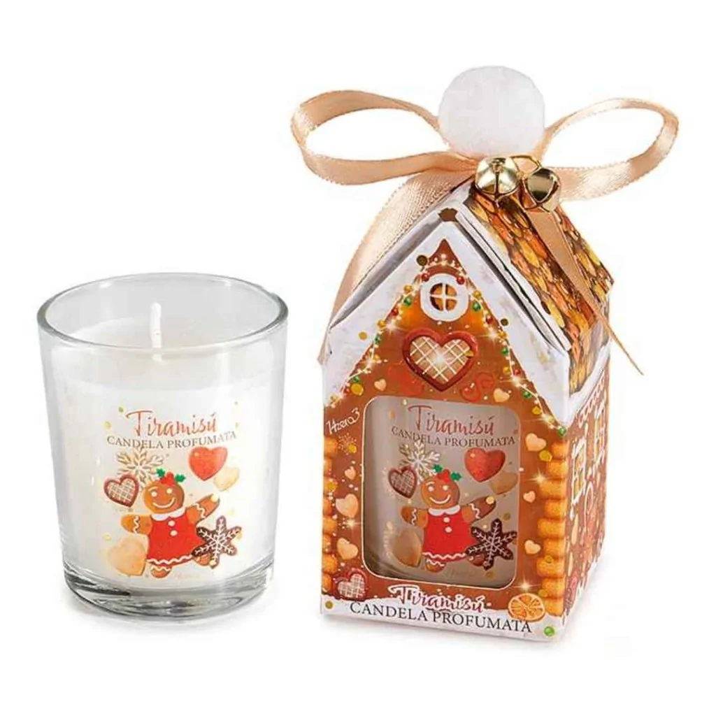 Candela Profumata Bicchiere con Decori Pan Zenzero ART FROM