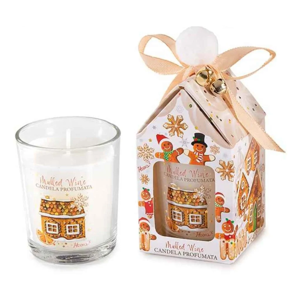 Candela Profumata Bicchiere con Decori Pan Zenzero ART FROM