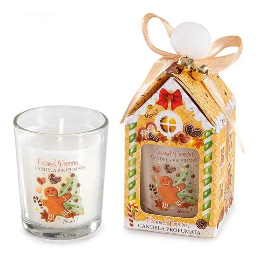 Candela Profumata Bicchiere con Decori Pan Zenzero ART FROM