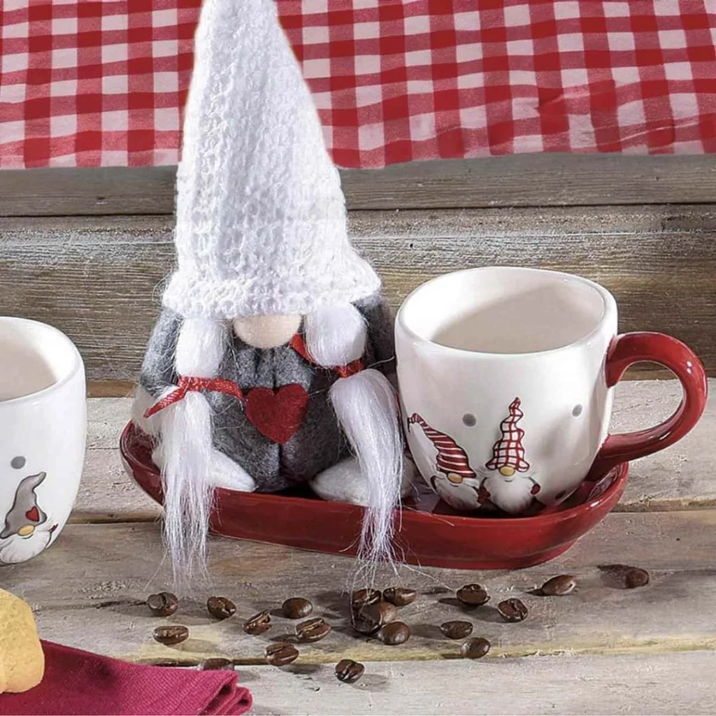Set 2 Tazzine Caffè Babbo Natale 100 ml con Piattino ART FROM