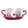 Set 2 Tazzine Caffè Babbo Natale 100 ml con Piattino ART FROM