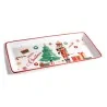 Piatto Rettangolare con Decori Natalizi in Rilievo ART FROM