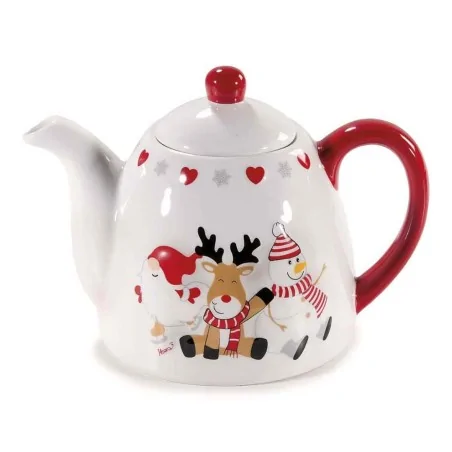 Teiera Natalizia Ceramica con Decori 800 ml ART FROM ITALY