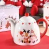 Teiera Natalizia Ceramica con Decori 800 ml ART FROM ITALY