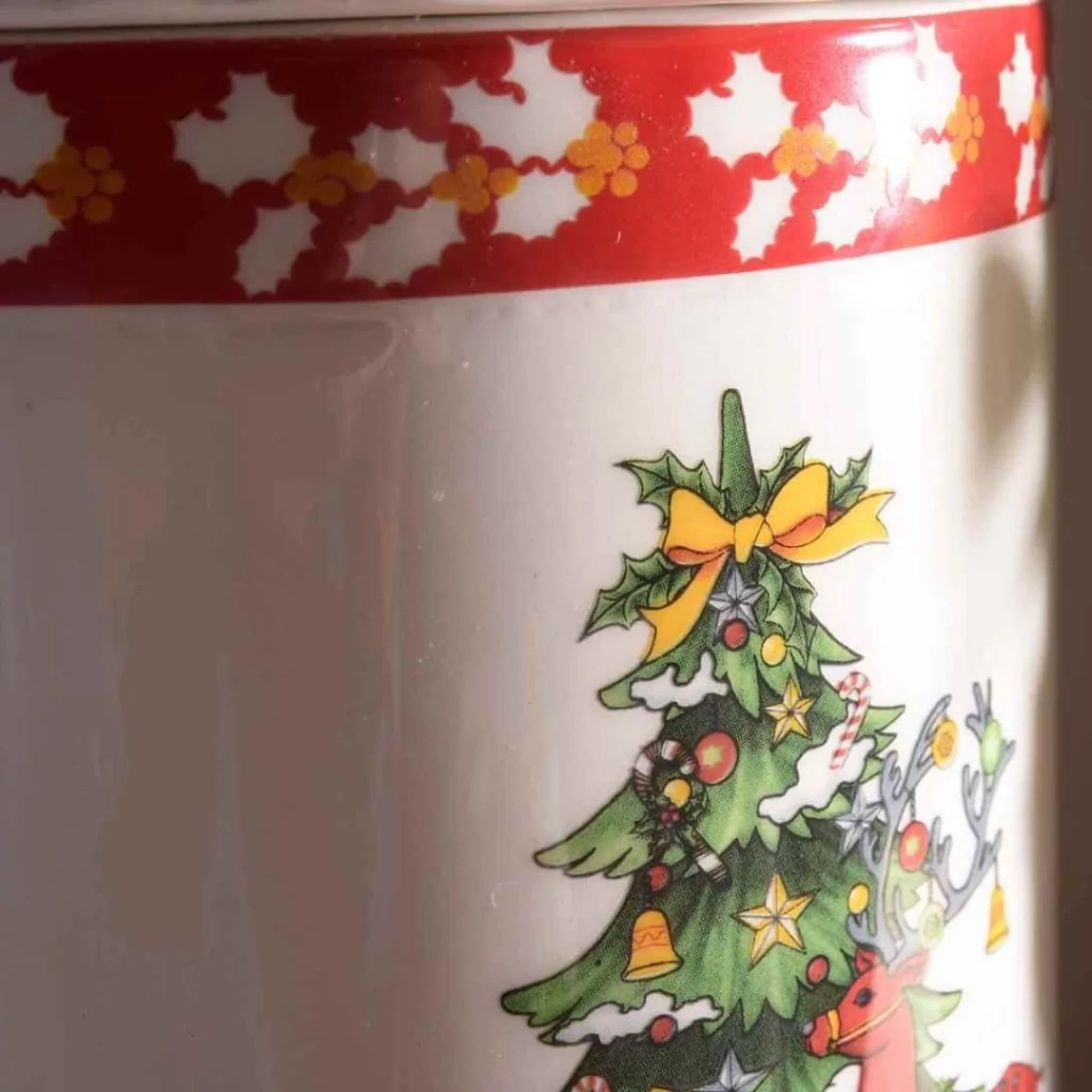 Barattolo Ceramica Babbo e Albero Di Natale ART FROM ITALY