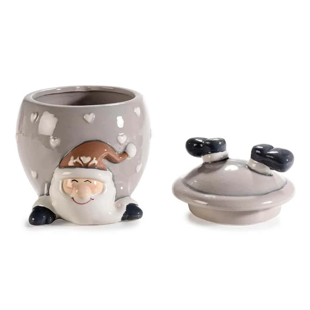 Barattolo Biscotti Ceramica Babbo Natale ART FROM ITALY