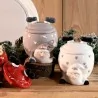 Barattolo Biscotti Ceramica Babbo Natale ART FROM ITALY