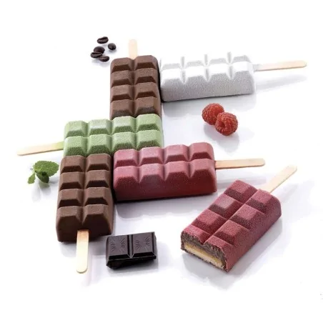 Set 2 Stampi Silicone Gelato Choco Stick 92x48h24 mm SILIKOMART