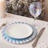 Sottopiatti Wavy Iridescent Argento 30 cm 6pz BIG PARTY