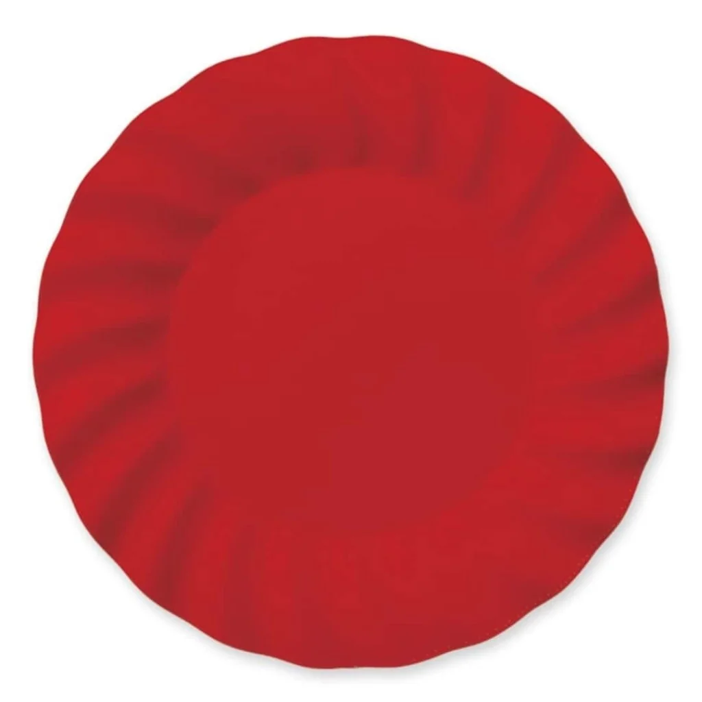 Piatti Piani Wavy Rossi 25 cm BIG PARTY