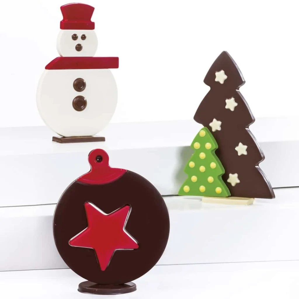 Set 3 Stampi Puzzle Christmas Cioccolato MARTELLATO