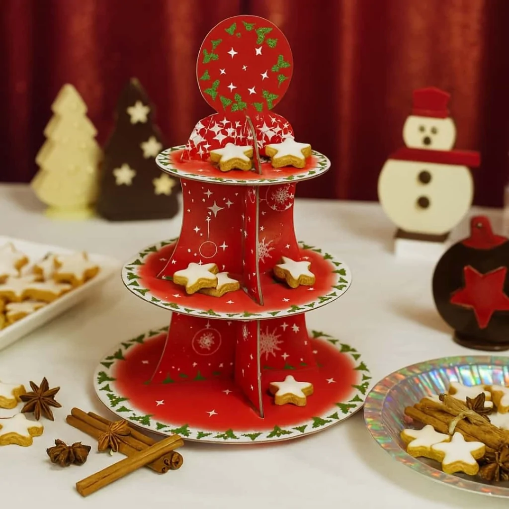 Alzata 3 Piani per Dolci Christmas Time 30x40,5 cm GIVI ITALIA