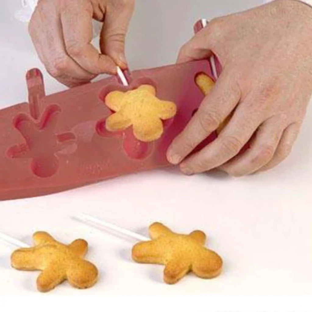 Set 2 Stampi Dolci Ginger Man Pop 75x67 mm SILIKOMART