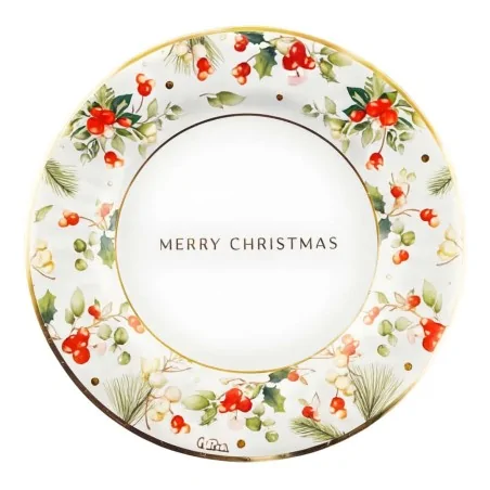 Piatti Piani Christmas Greetings ø 23 cm 8 pz GIVI ITALIA