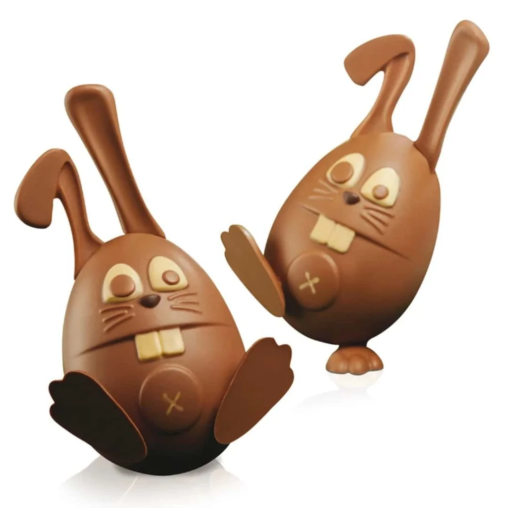 Kit 2 Stampi Termoformati Uova di Pasqua Coniglio Eddie PAVONI