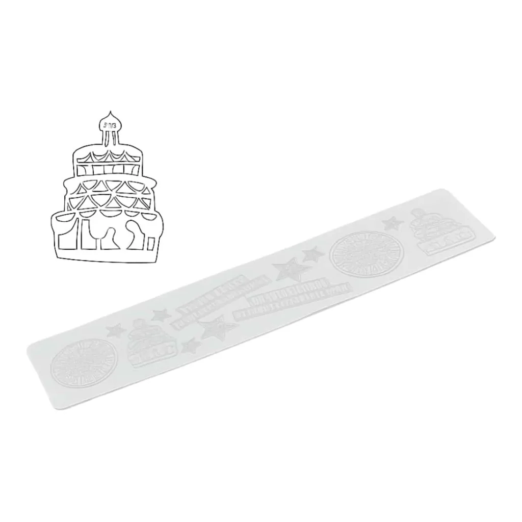 Tappeto Silicone Happy Birthday 8x40x1,8 cm SILIKOMART