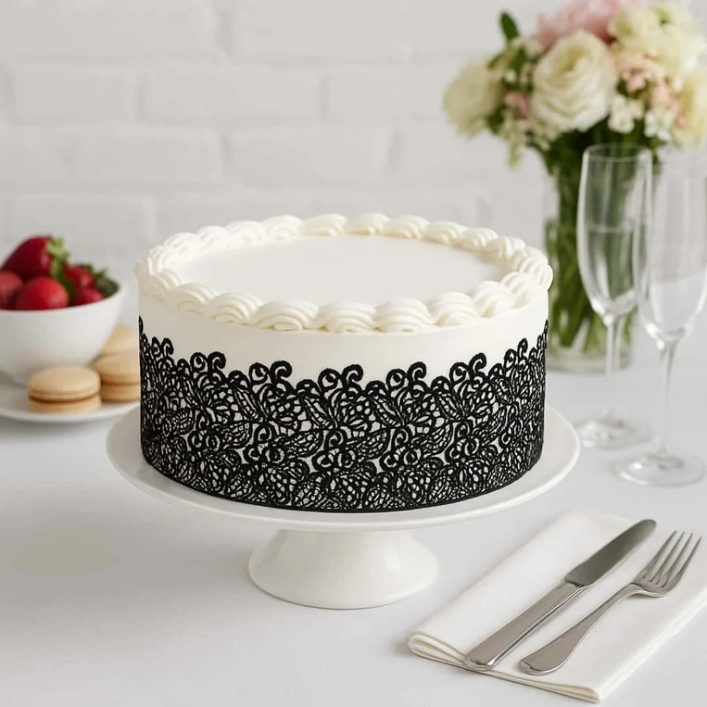 Tappeto Silicone Decora Torte Dentelle 40x20 cm SILIKOMART