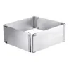 Cornice Torta Quadrata Regolabile Acciaio Inox h 8 cm EVA