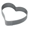 Fascia Crostata Cuore Inox Microforata 170x182x35 mm PAVONI