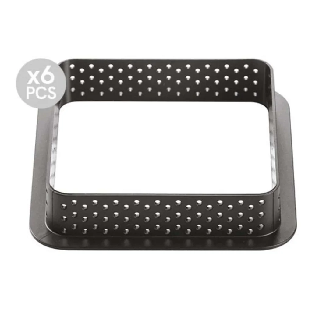 Kit 6 Anelli Torta Tarte Ring Quadrati 8x8 cm SILIKOMART