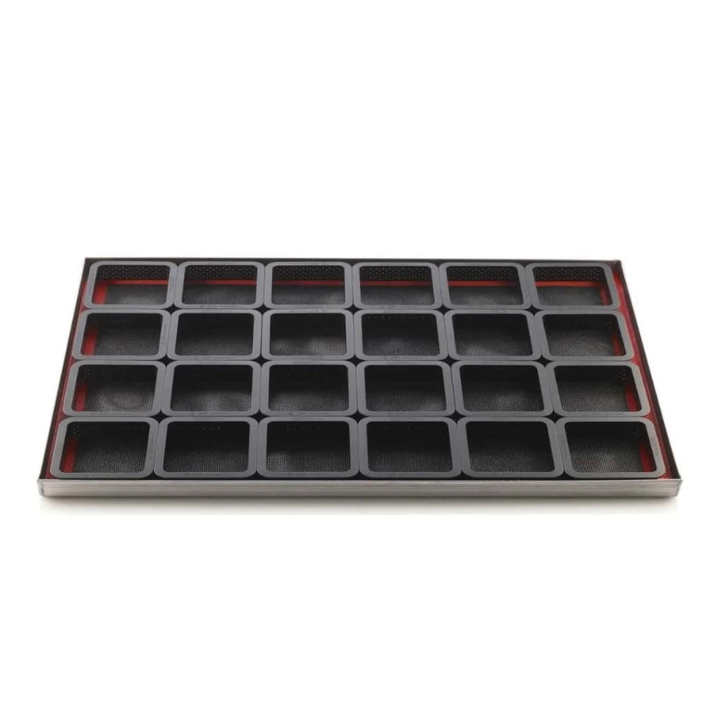 Kit 6 Anelli Torta Tarte Ring Quadrati 8x8 cm SILIKOMART