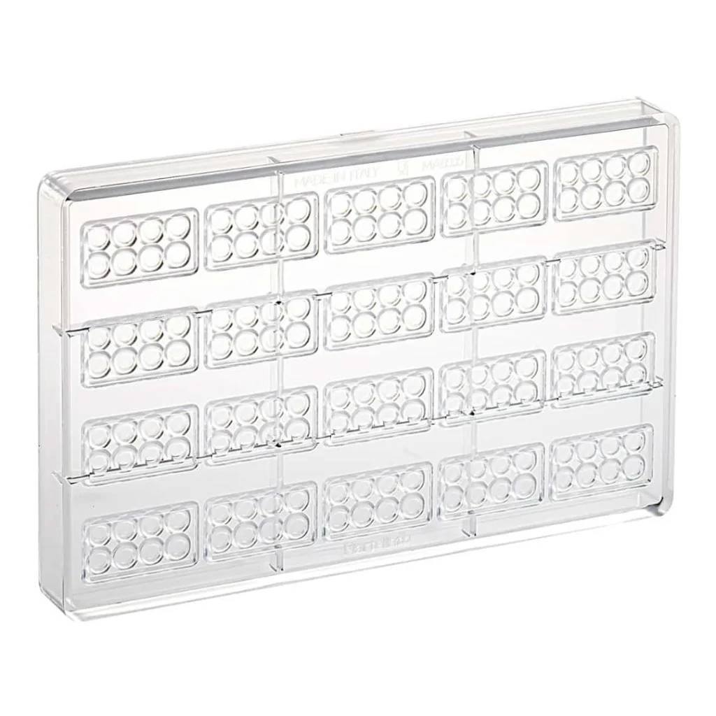 Stampo Cioccolato Snack Mattoncini Giocattolo 45x23x6 mm