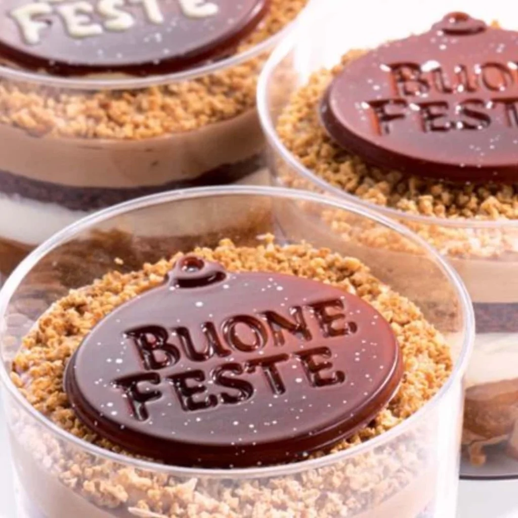 Stampo Cioccolatini Buone Feste Natale MARTELLATO