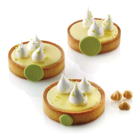 Kit 6 Anelli Torta Tarte Ring Tondi ø 8 cm SILIKOMART