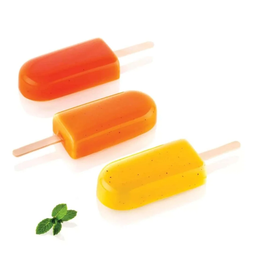 Set 2 Stampi Silicone Stecco Gelato Cremino 92x45x23 mm