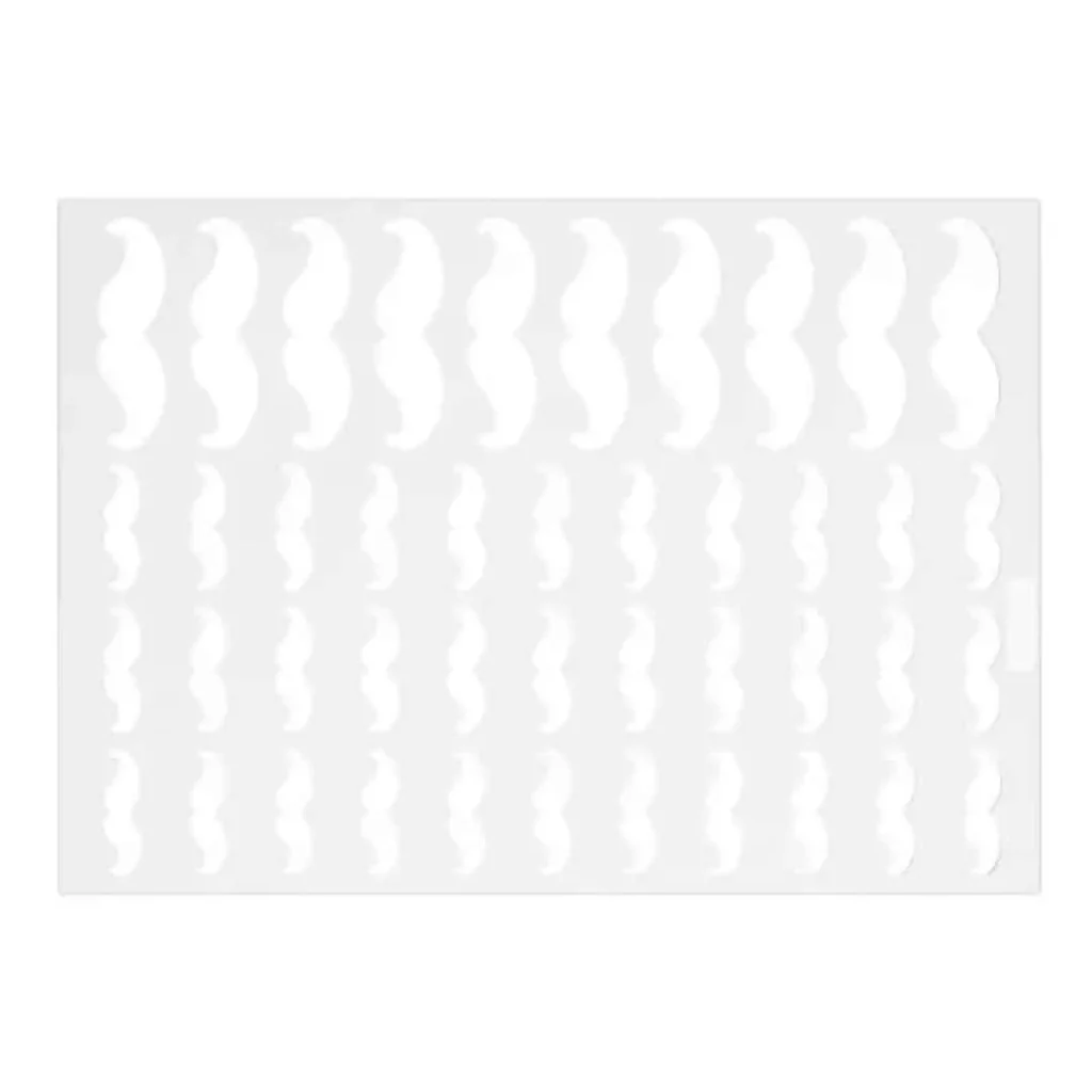 Set 2 Stampi Silicone Chablon Mustache 39x12 - 70x21 mm