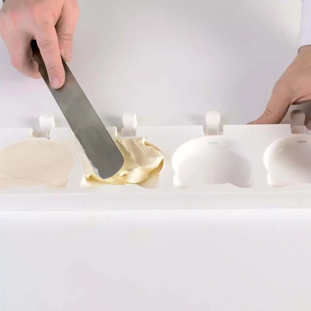 Set 2 Stampi Silicone Stecco Gelato Gattino 88,5x82x22 mm