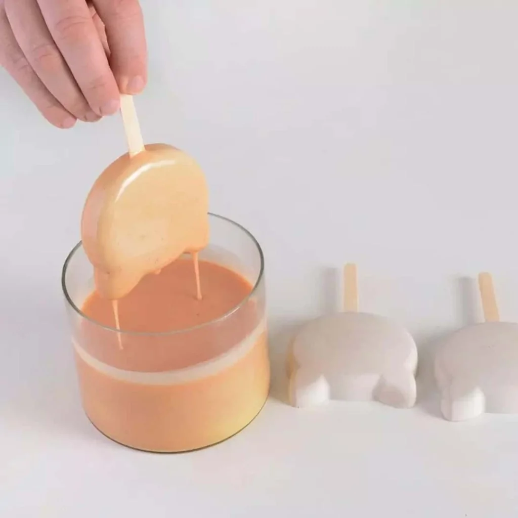 Set 2 Stampi Silicone Stecco Gelato Gattino 88,5x82x22 mm