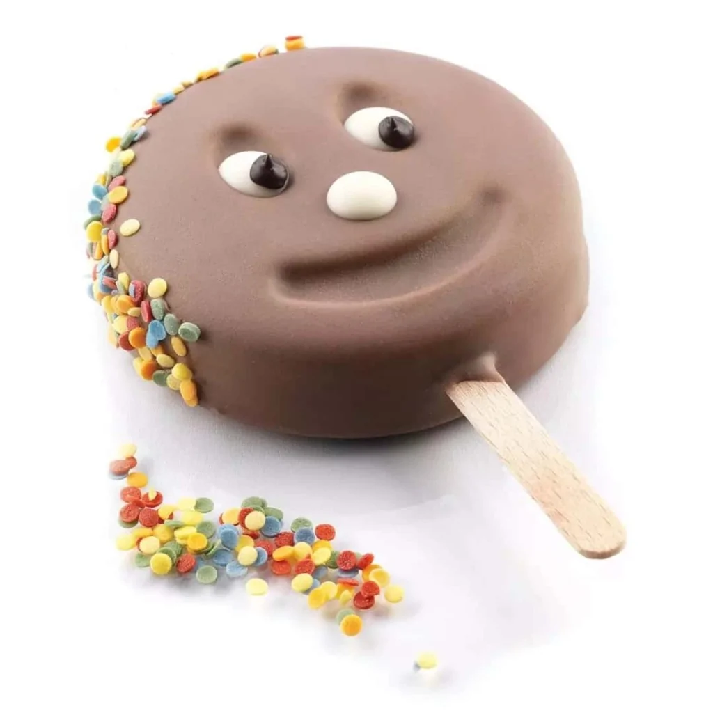 Set 2 Stampi Silicone Stecco Gelato Mr Funny 83 H 22,5 mm