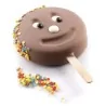 Set 2 Stampi Silicone Stecco Gelato Mr Funny 83 H 22,5 mm