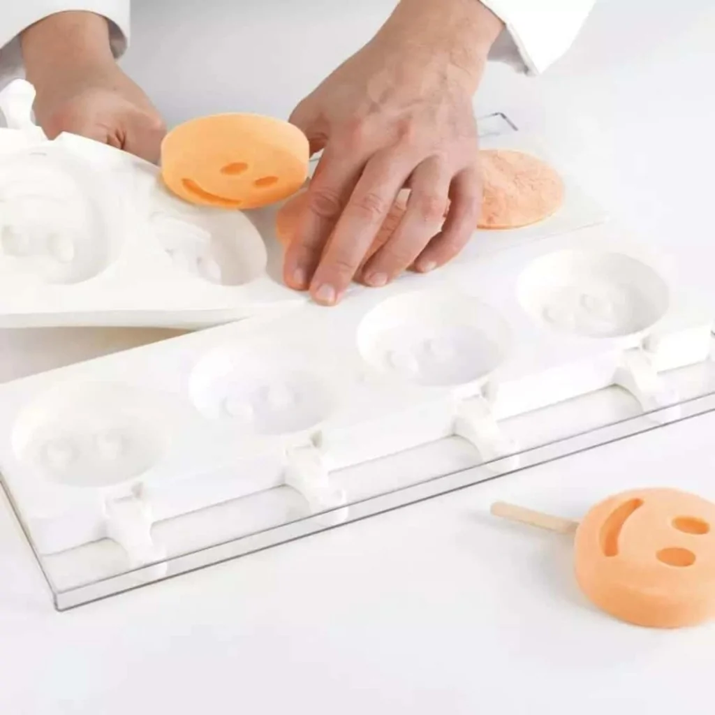 Set 2 Stampi Silicone Stecco Gelato Mr Funny 83 H 22,5 mm