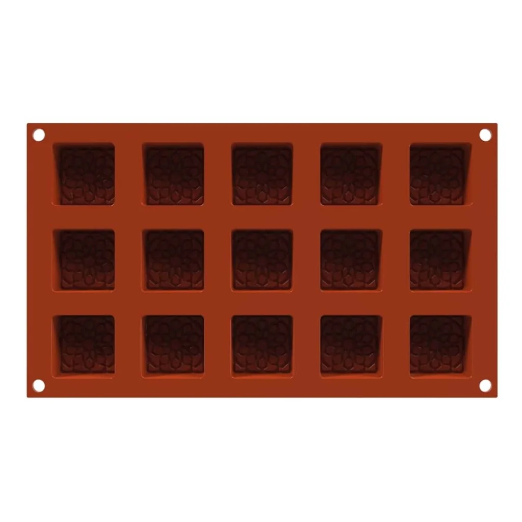 Stampo Silicone N°15 Monoporzioni Mauresque Square 40x40 mm