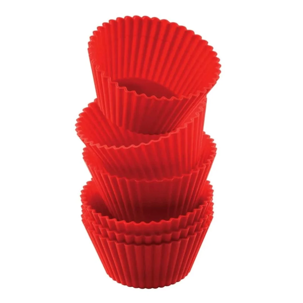Set 6 Pirottini Muffin Silicone Rossi ø 68 h 32 mm SILIKOMART