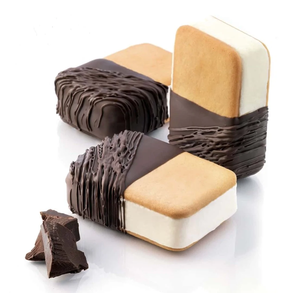 Set 2 Stampi Silicone Biscotto Gelato Mini Double 71x49x21 mm