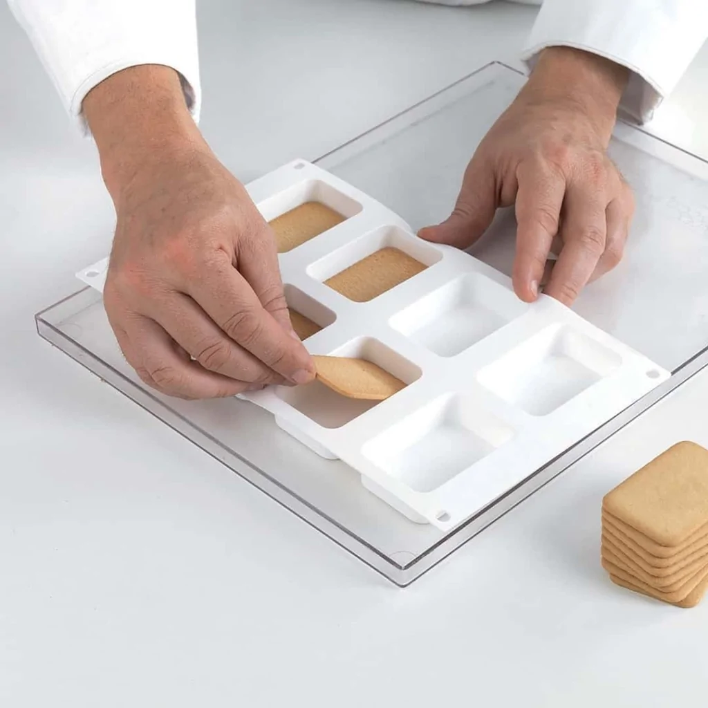 Set 2 Stampi Silicone Biscotto Gelato Mini Double 71x49x21 mm
