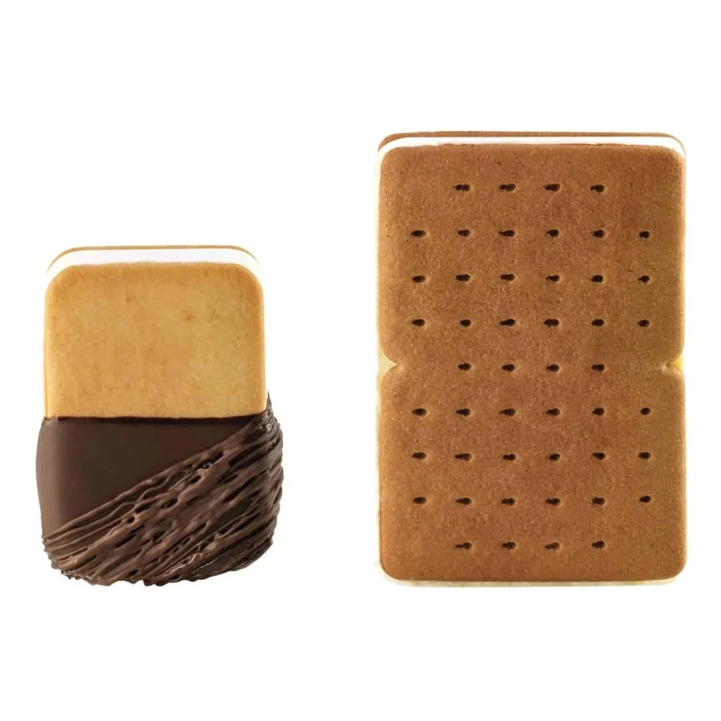 Set 2 Stampi Silicone Biscotto Gelato Mini Double 71x49x21 mm